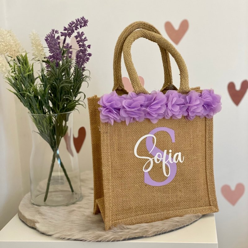 Borsa in Juta Mini con Tulle - Wonderland