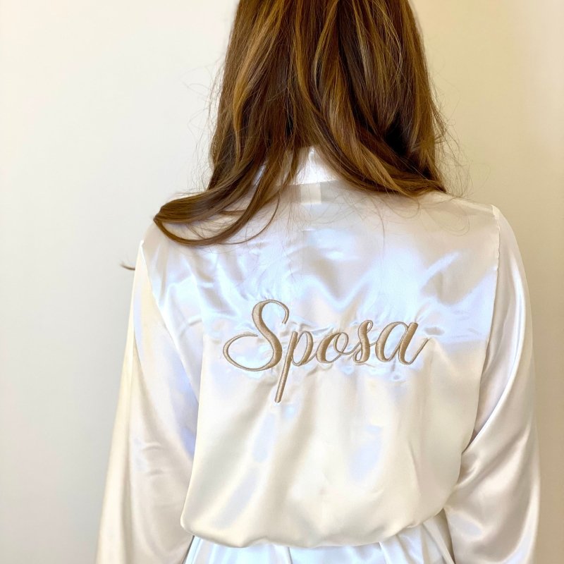 Vestaglia Sposa Kimono Bianco Sposa Vestaglia/Kimono Sposa