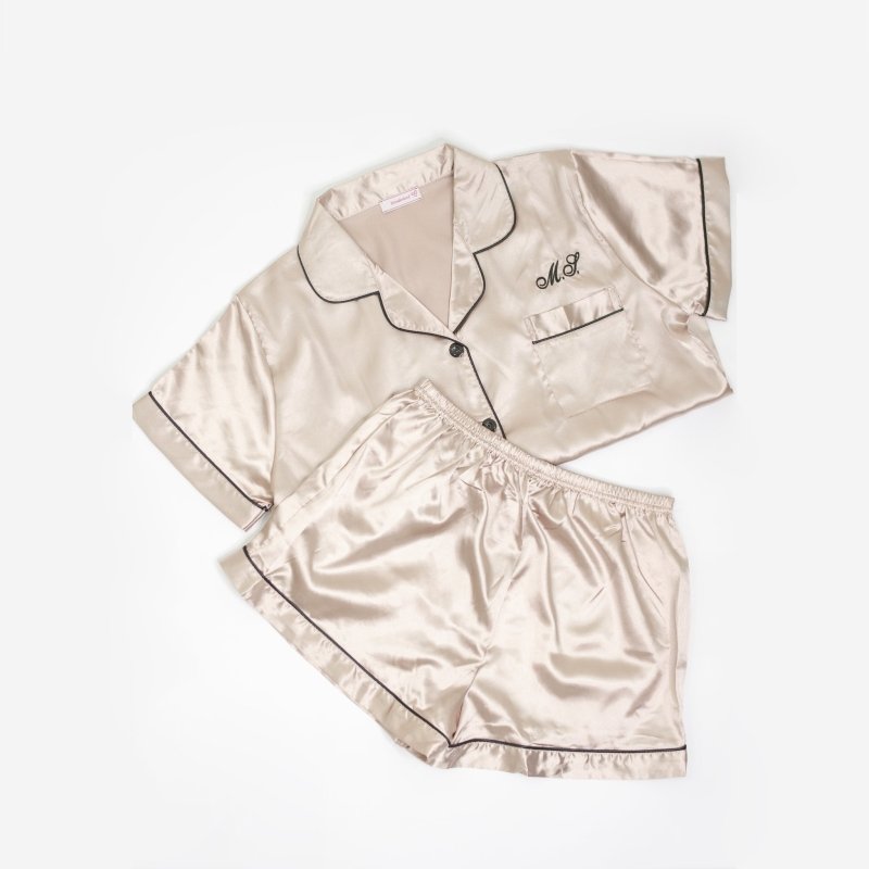PrinStory Pigiama da donna, a maniche corte, in due pezzi PrinStory Pigiama da donna, a maniche corte, in due pezzi