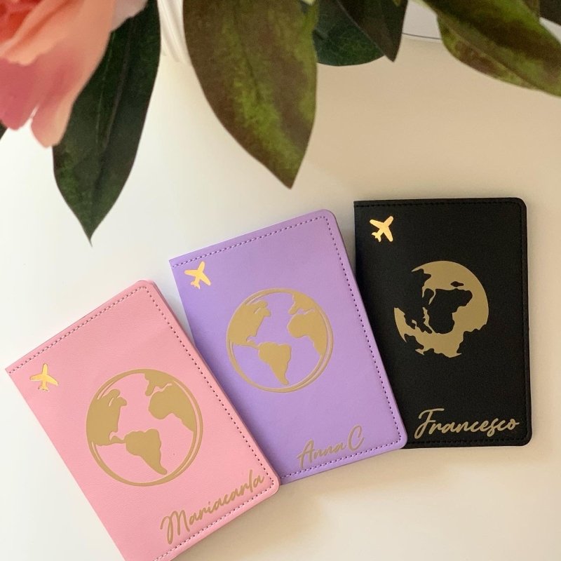 Porta Passaporto Personalizzabile - Idea Regalo Viaggio | Rosa - Foto 2